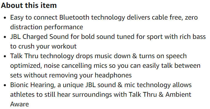 BRAND NEW JBL Under Armour Sport Wireless React Bluetooth/Waterproof IPX7  In-Ear Headphones (Black)