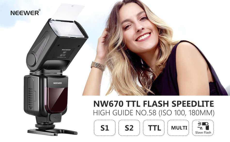 Neewer NW-670 TTL Flash Speedlite with LCD Display for Canon