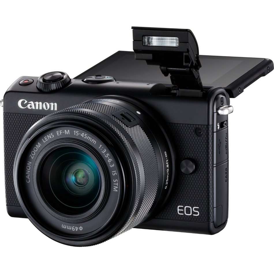 Canon EOS M100 24.2 Megapixel Mirrorless Camera with Canon 15-45mm Lens
