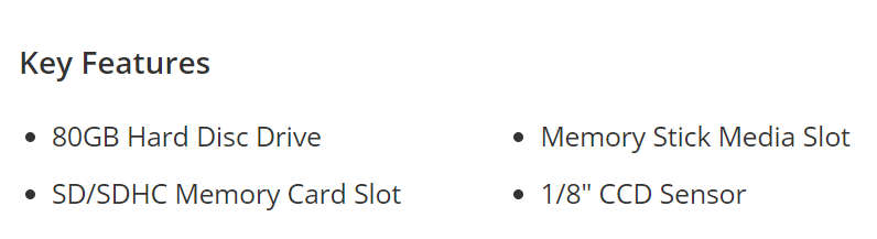 Sony DCR-SR68 80GB Handycam Camcorder (Silver)