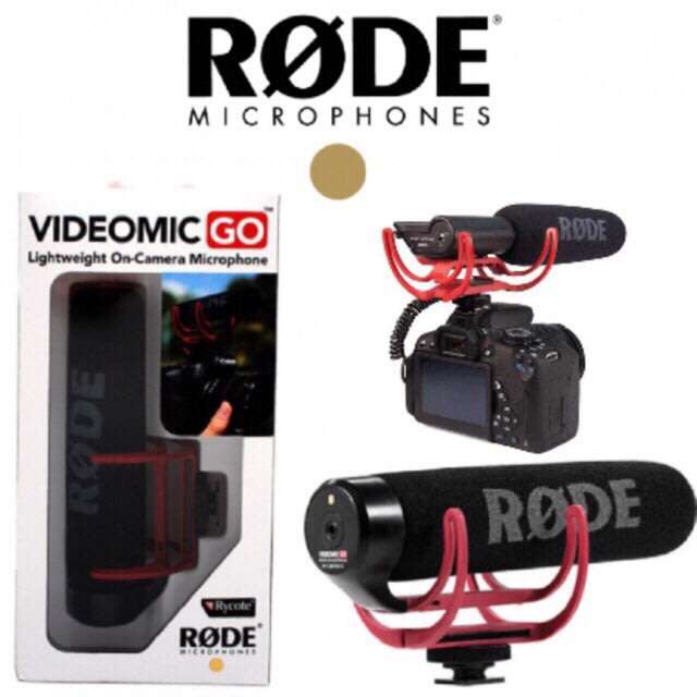 Rode VideoMic GO Lightweight on Camera-Mount Shotgun Microphone - [BRAND NEW]