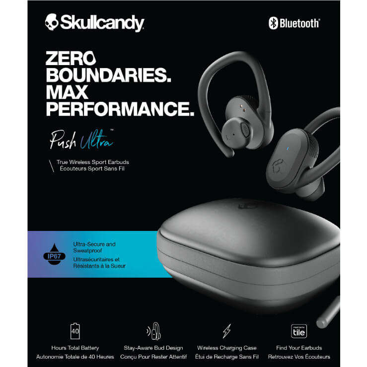 Skullcandy Push Ultra True Wireless In-Ear Earbud - True Black - BRAND NEW IN BOX