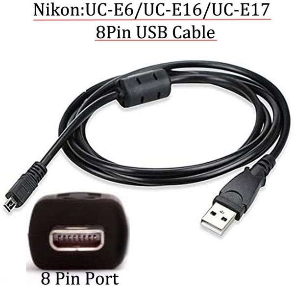 UC-E6 UC-E16 UC-E17 USB Cable Compatible with Nikon SLR DSLR D3300 D750 D5300 D7200 D3200
