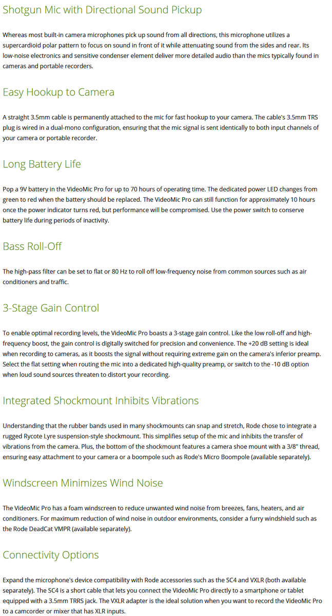 Rode VideoMic Pro with Rycote Lyre Suspension System [ BRAND NEW ]