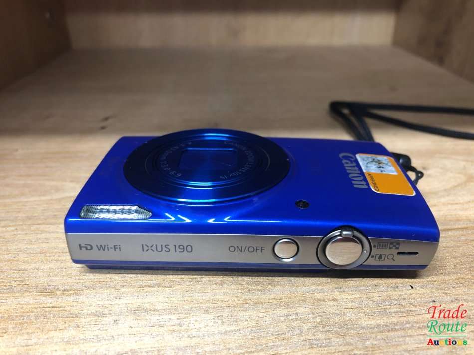 Canon IXUS 190 [Blue] 20MP Digital Compact Camera with 10x Zoom Lens