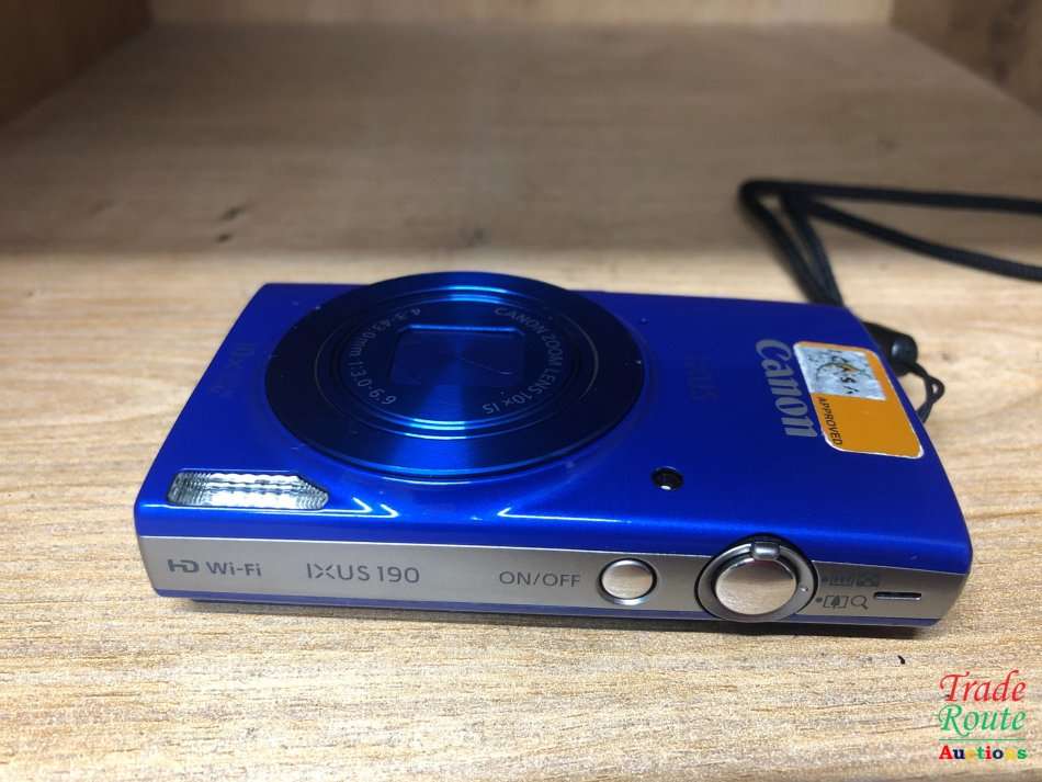 Canon IXUS 190 [Blue] 20MP Digital Compact Camera with 10x Zoom Lens