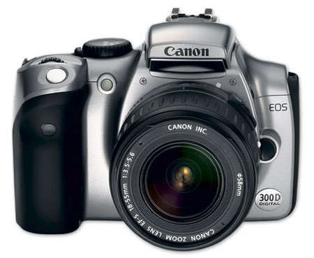 Canon 300D Digital SLR camera (SILVER) 18-55 LENS KIT
