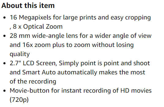 Canon IXUS 145 HD Digital Camera 16 MP 8X Optical Zoom 2.7 -inch LCD | RED