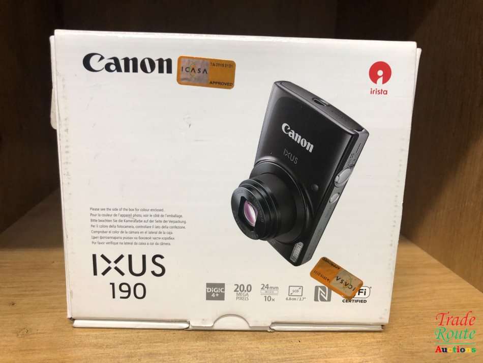 Canon IXUS 190 [Black] 20MP Digital Compact Camera with 10x Zoom Lens WIFI