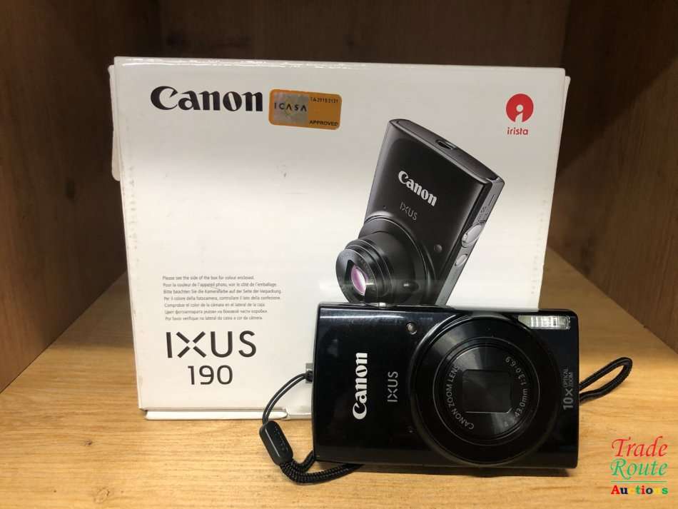 Canon IXUS 190 [Black] 20MP Digital Compact Camera with 10x Zoom Lens WIFI