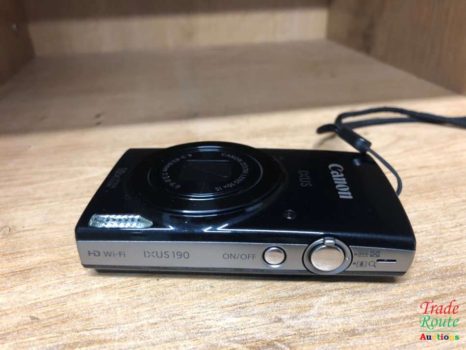 Canon IXUS 190 [Black] 20MP Digital Compact Camera with 10x Zoom Lens WIFI