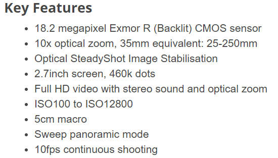 Sony Cyber-Shot DSC-WX100 18.2 MP Digital Camera