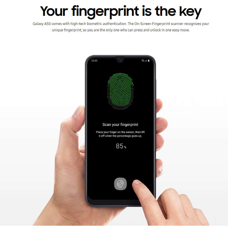 SAMSUNG GALAXY A50 128GB - SM-A505F SmartPhone - DUAL SIM - TRIPLE CAMERA