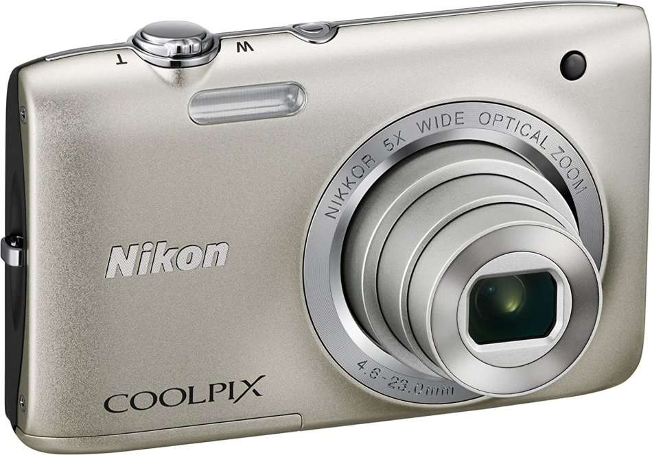 Nikon Coolpix S2800 20.1 MP Point & Shoot Digital Camera with 5X Optical Zoom - SILVER