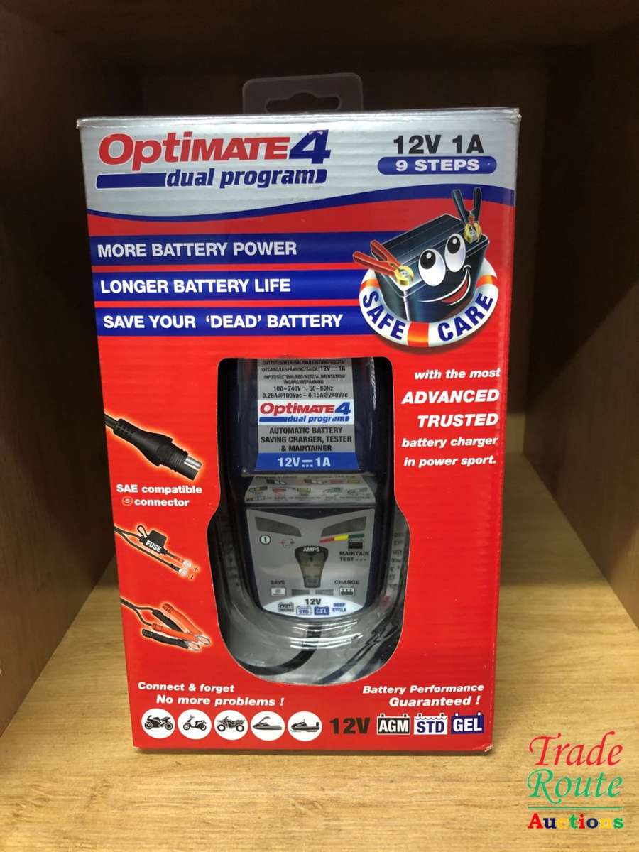 OptiMate 4 - Sealed Microprocessor Desulphating Battery Charger Maintainer Tester 12V