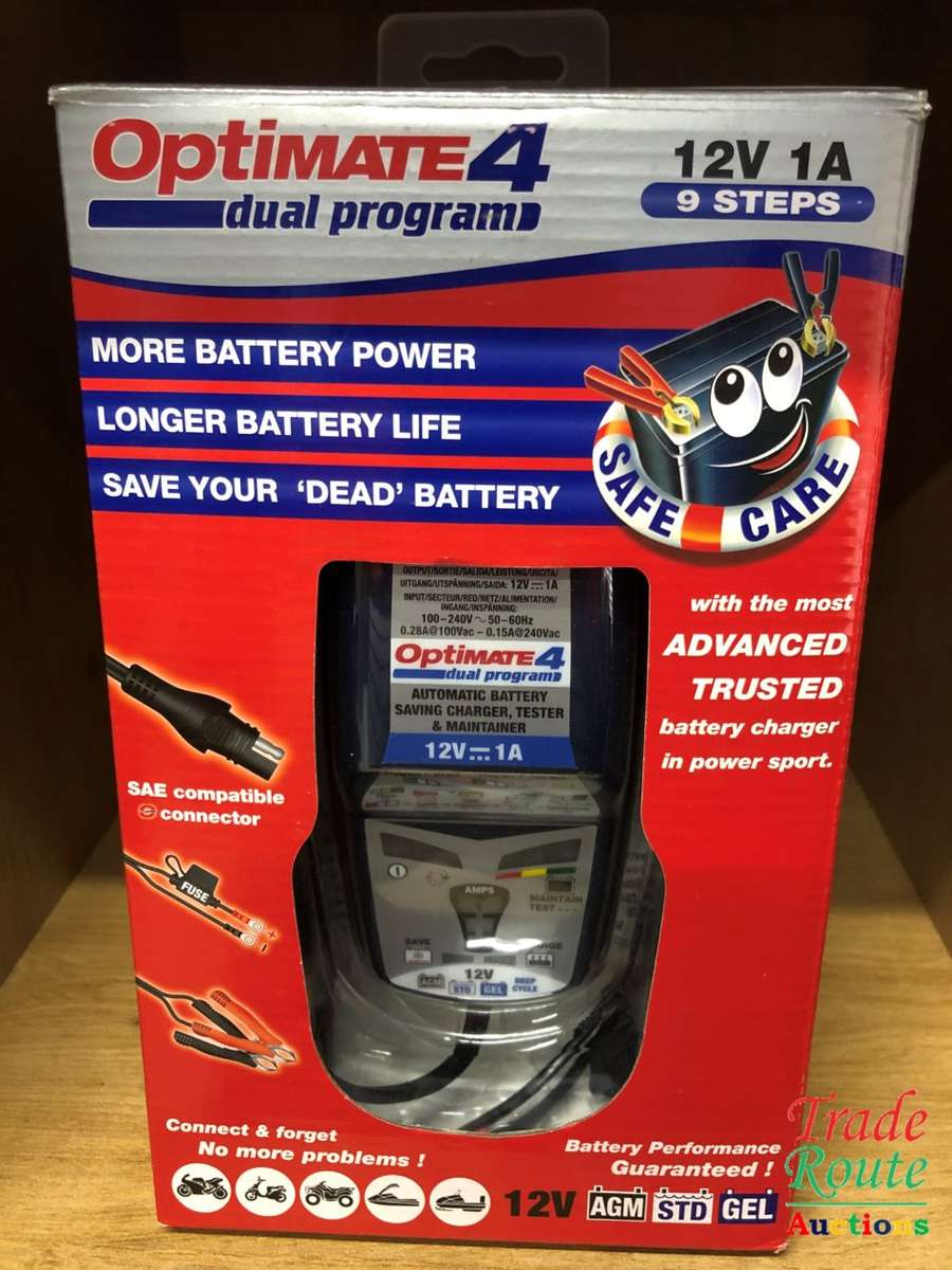 OptiMate 4 - Sealed Microprocessor Desulphating Battery Charger Maintainer Tester 12V