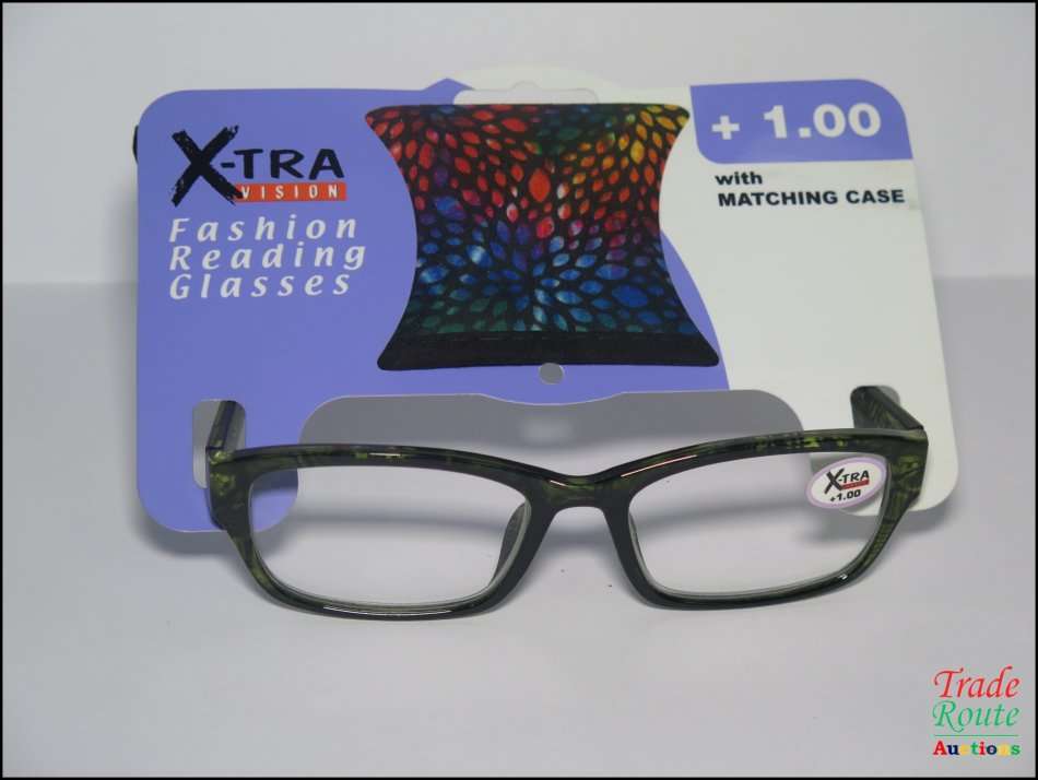 X-TRA VISION Fashion Reading Glasses - with matching case  [ +1.00 ]