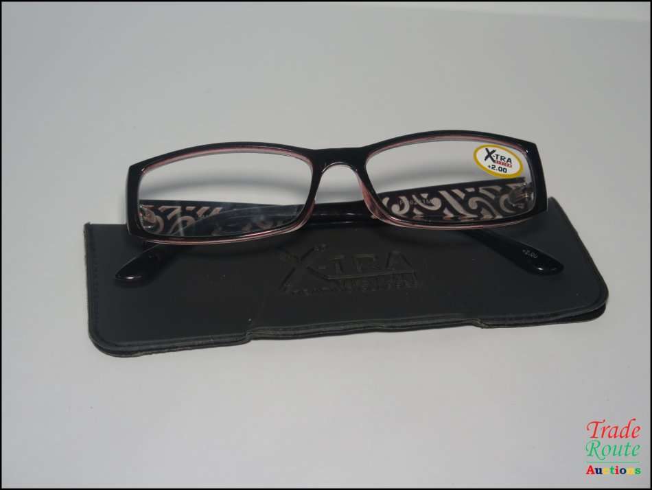 X-TRA VISION Fashion Reading Glasses - with matching case  [ +2.00 ]