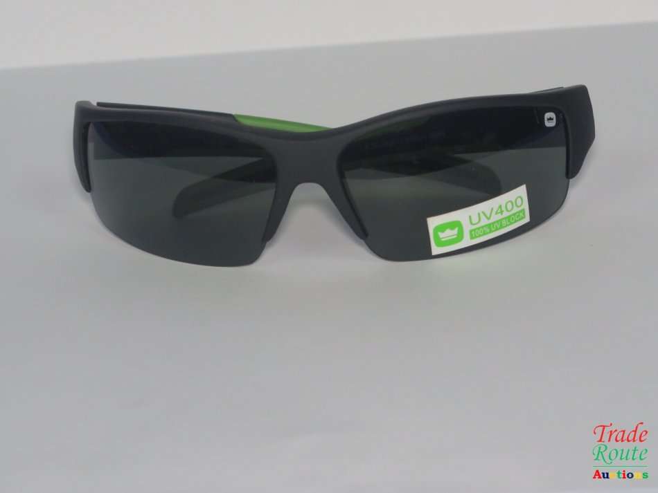 Trailhead LA RUINETTE  BLK-GRN  Polarised Sunglasses - HARD CASE UV400