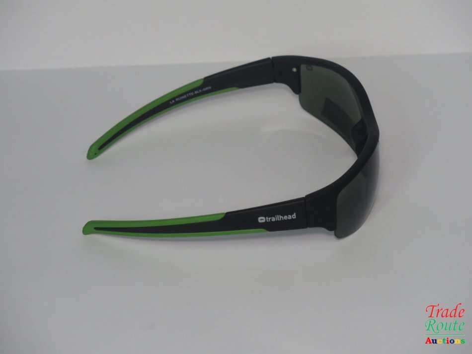 Trailhead LA RUINETTE  BLK-GRN  Polarised Sunglasses - HARD CASE UV400