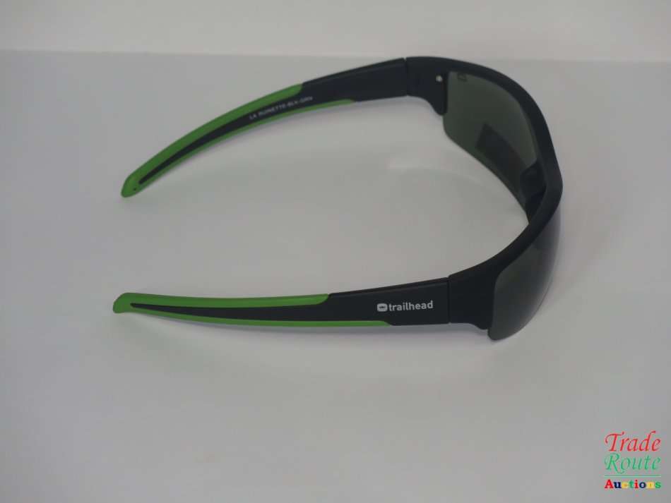 Trailhead LA RUINETTE  BLK-GRN  Polarised Sunglasses - HARD CASE UV400