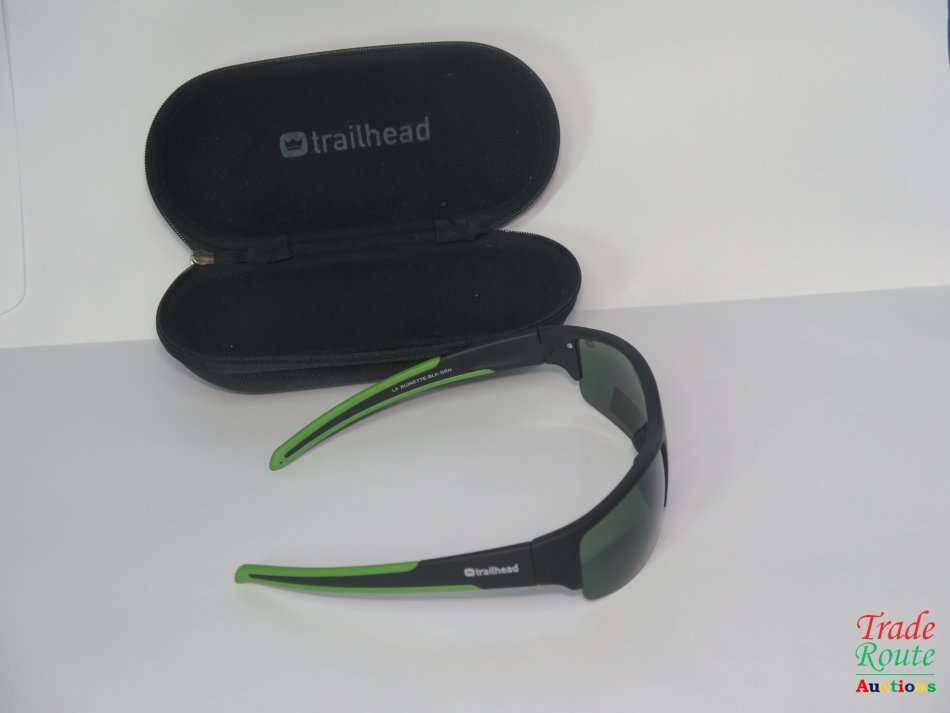 Trailhead LA RUINETTE  BLK-GRN  Polarised Sunglasses - HARD CASE UV400