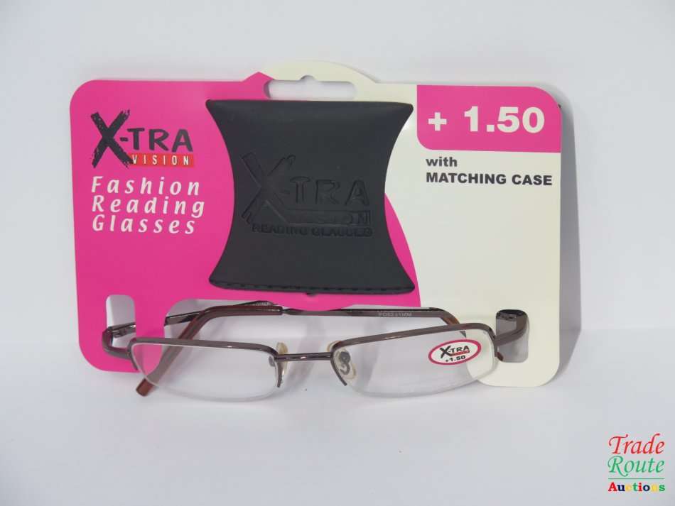 X-TRA VISION Fashion Reading Glasses - with matching case +1.50