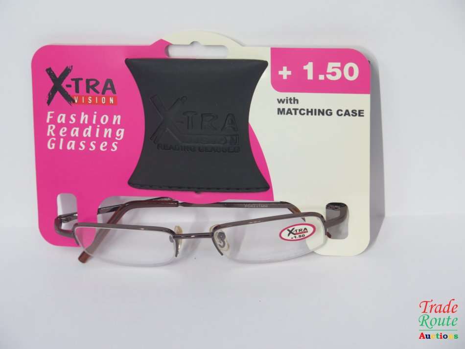 X-TRA VISION Fashion Reading Glasses - with matching case +1.50