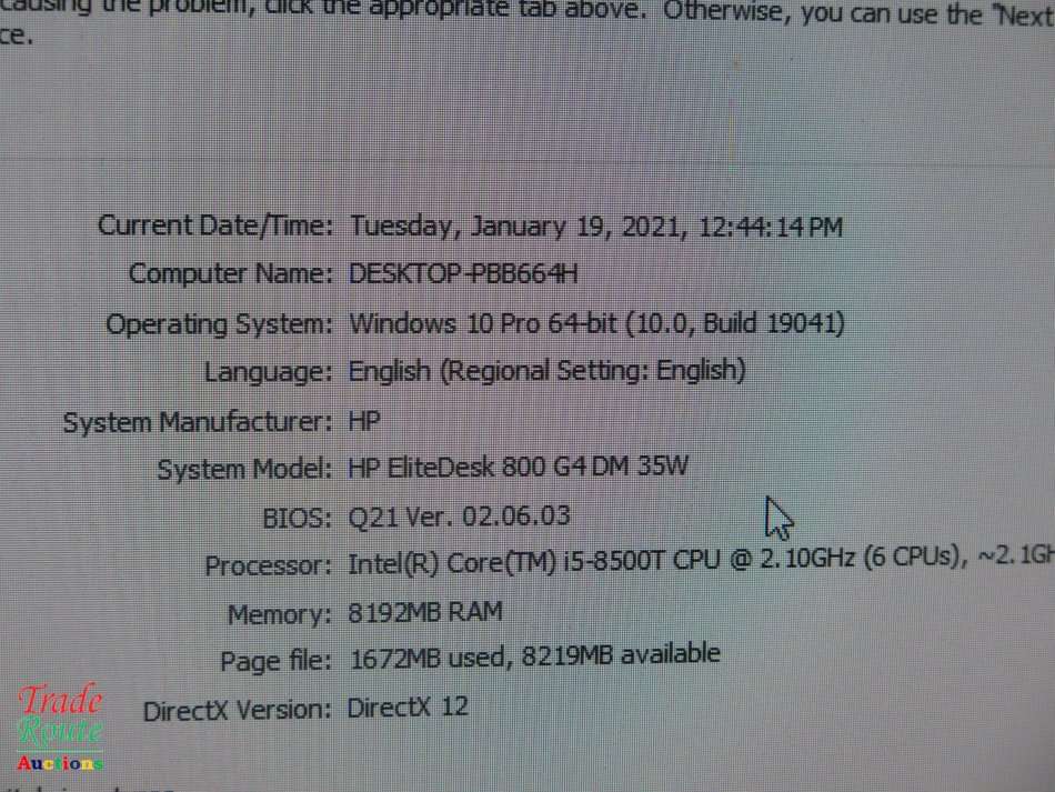 HP EliteDesk 800 G4 DM Desktop Mini Computer | Core i5 8500T 8th Gen 2.1Ghz | 8GB RAM | 500GB HDD