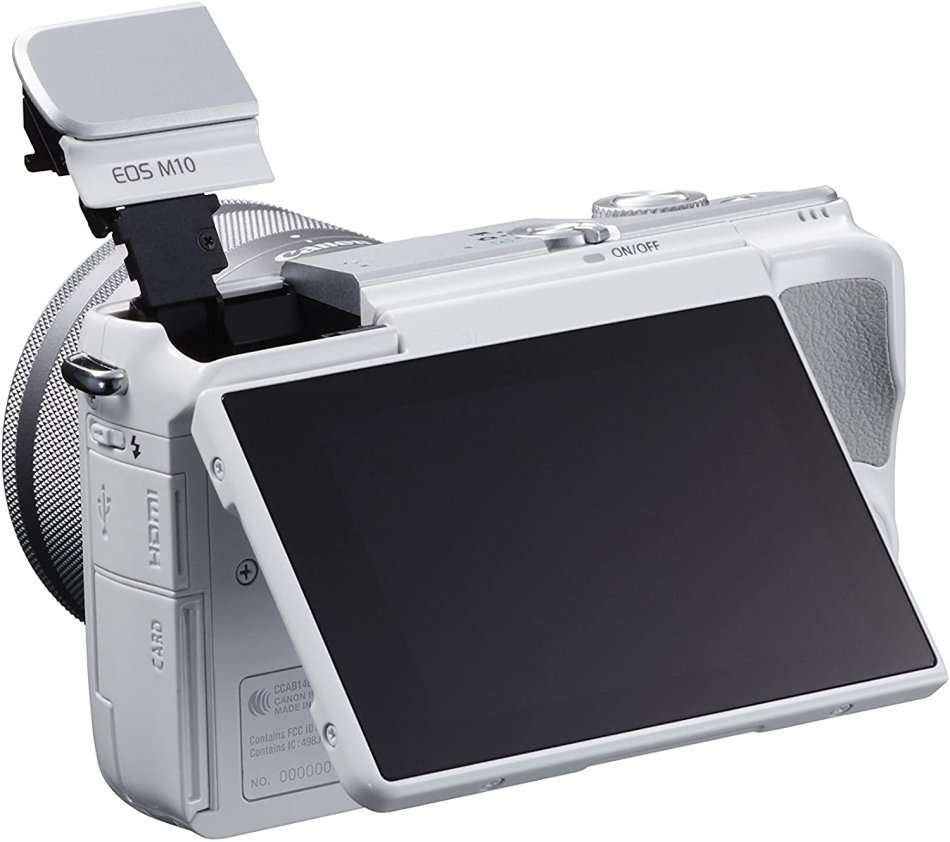 Canon EOS M10 Mirrorless Camera Kit with EF-M 15-45mm Image Stabilization STM Lens Kit (White)