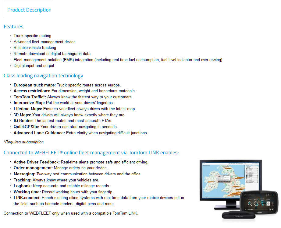 TomTom PRO 7350 GPS Satellite Navigation System 5-inch Touch Screen