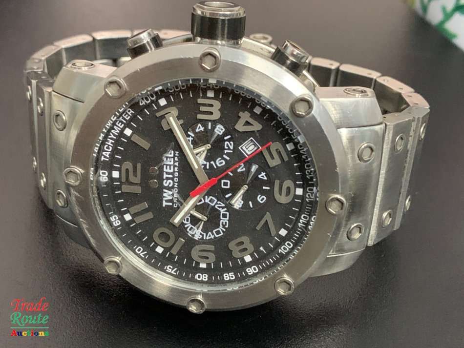 TW Steel Men's TW127 Grandeur Tech Stainless Steel Bracelet Watch