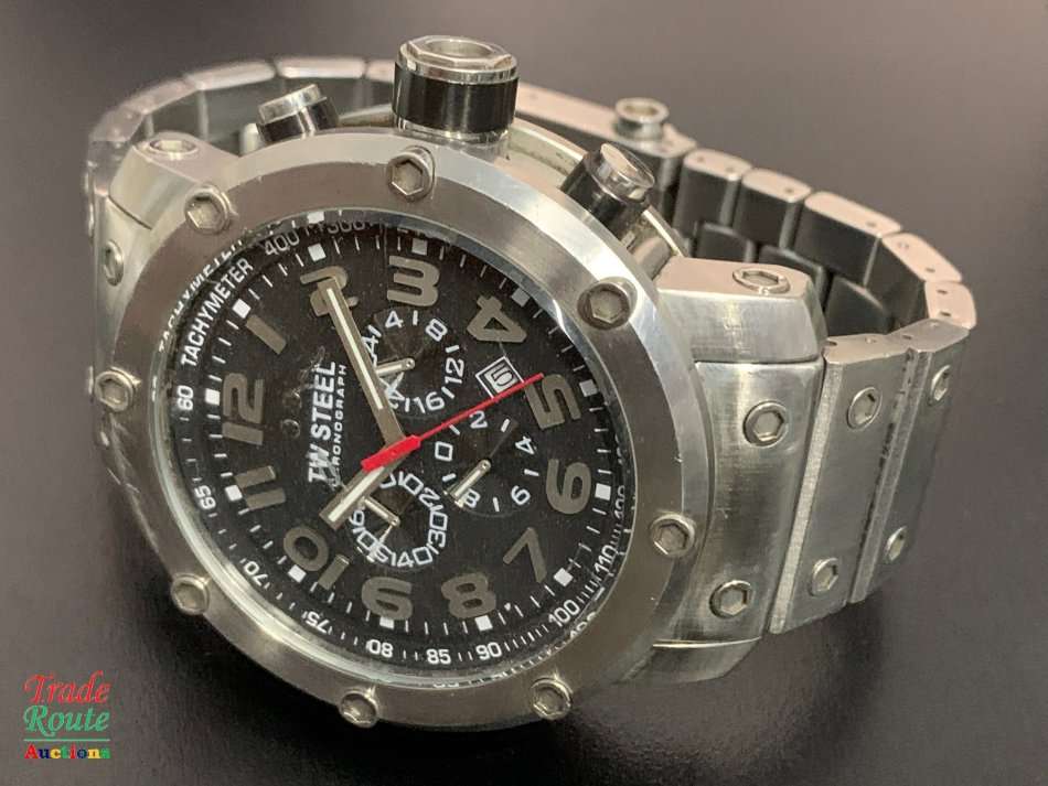 TW Steel Men's TW127 Grandeur Tech Stainless Steel Bracelet Watch