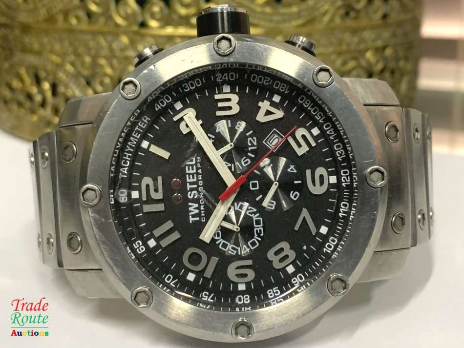 TW Steel Men's TW127 Grandeur Tech Stainless Steel Bracelet Watch