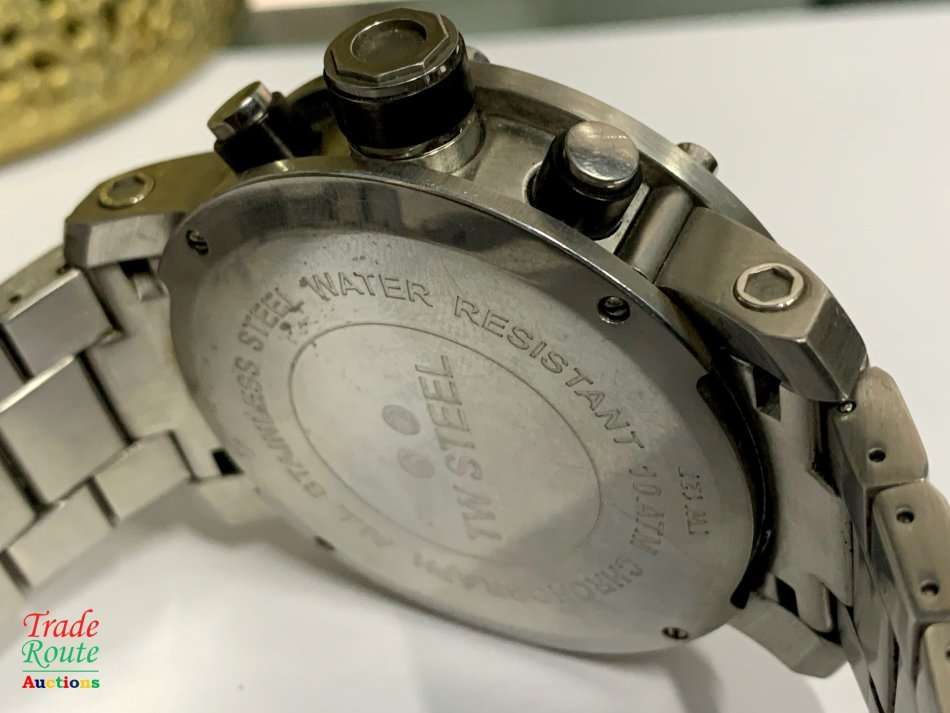 TW Steel Men's TW127 Grandeur Tech Stainless Steel Bracelet Watch