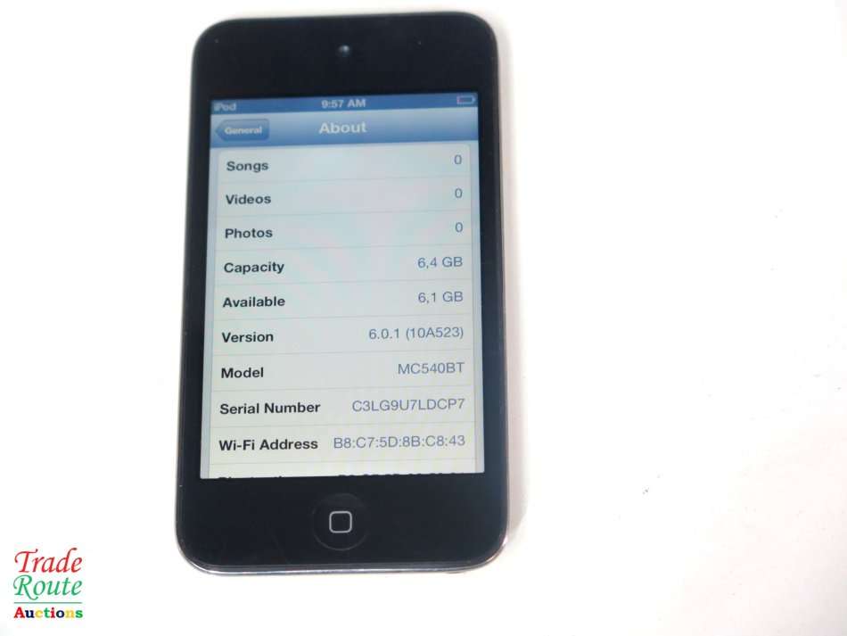 Apple iPod Touch 4th Generation Black | 8GB Retina Display | MC540BT | A1367