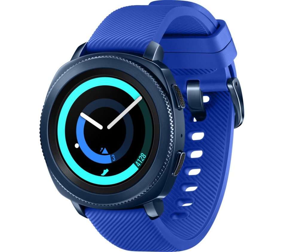 Samsung Gear Sport Smartwatch (Bluetooth), BLUE, LARGE, SILICON STRAP SM-R600