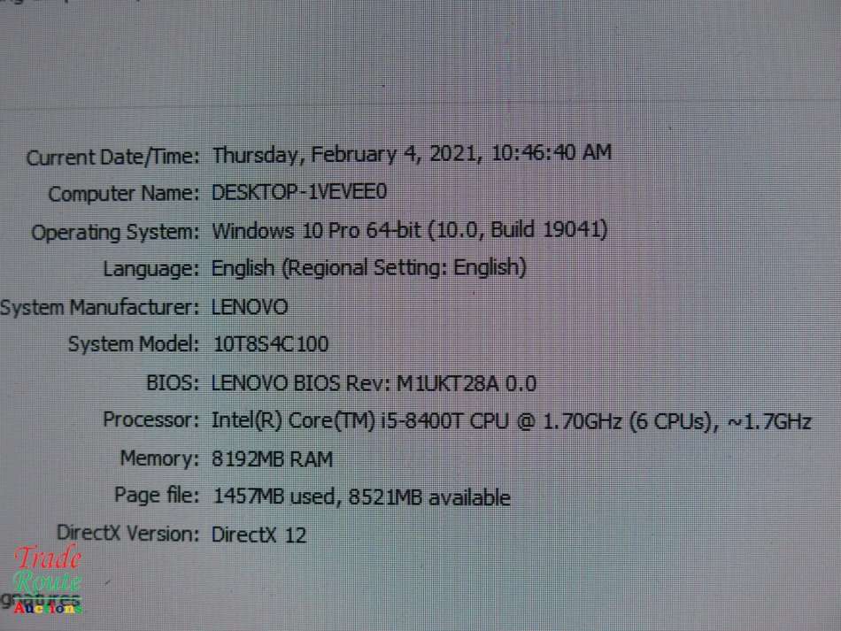 LENOVO M720q TINY Desktop PC Computer | CORE i5 8400T 8th Gen 1.7GHz | 8GB RAM | 500GB HDD