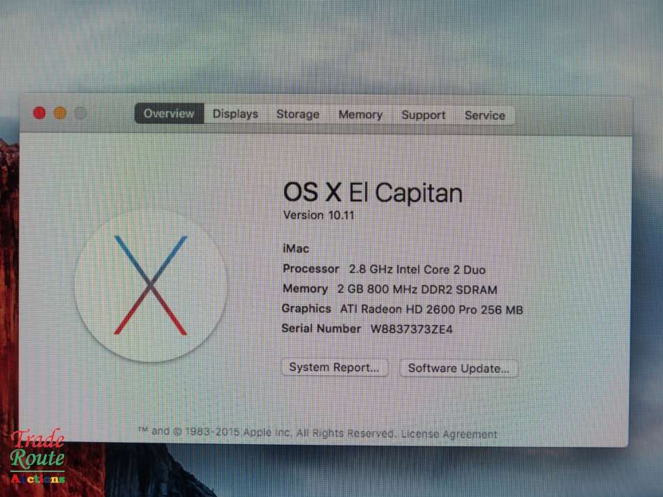 iMac 24-Inch "Core 2 Duo" 2.8Ghz - All in One Desktop - ATI Radeon Graphics