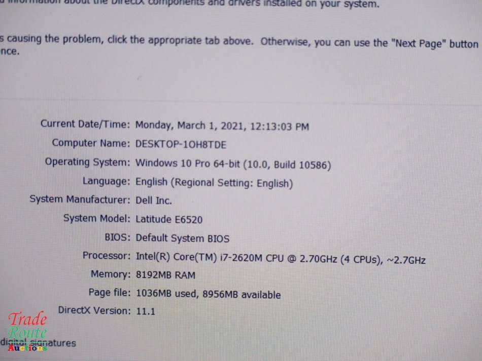 DELL LATITUDE E6520 15.6inch LAPTOP | CORE i7 2620M @ 2.7GHz | 8GB RAM | 1TB HDD