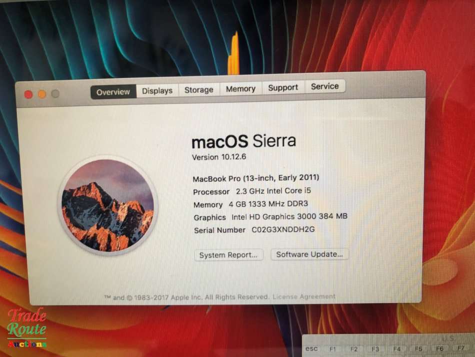MacBook Pro 13.3-inch * Core i5 * R1 Bids