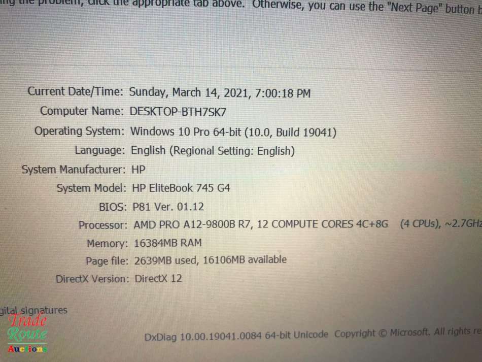 HP ELITEBOOK 745 G4 LAPTOP | AMD PRO A12-9800B R7 7th Gen 2.7GHz | 16GB RAM | 512GB SSD