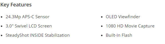 Sony Alpha SLT-A65 DSLR Digital Camera with 18-55mm Lens 24.3MP