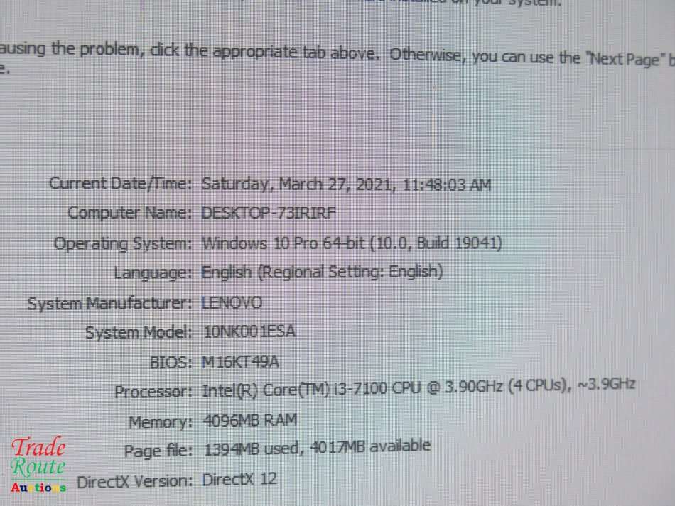 LENOVO V520 SFF Desktop PC Computer 7th Gen