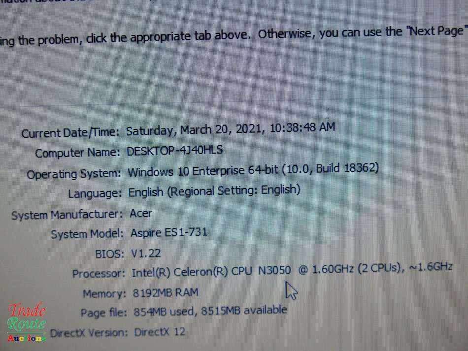 ACER ASPIRE ES1-731 17.3 inch Laptop ** Huge Laptop