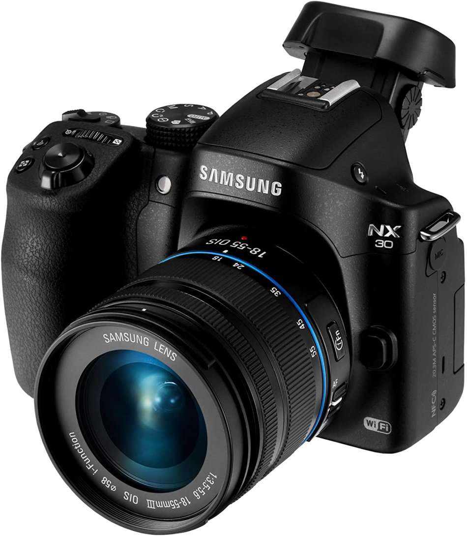 Samsung NX30 18-55 Kit - Black (20.3MP, Digital IS + OIS) 3 inch AMOLED