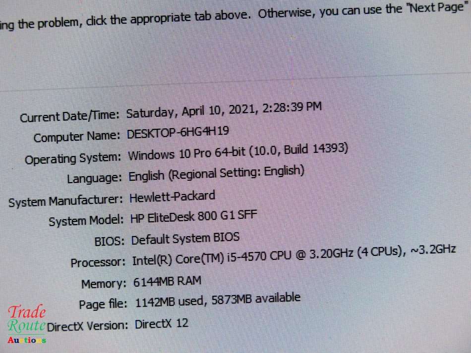 HP ELITEDESK 800 G1 SFF Desktop PC | Core i5 4570 3.2Ghz | 6GB RAM | 500GB HDD DESKTOP PC