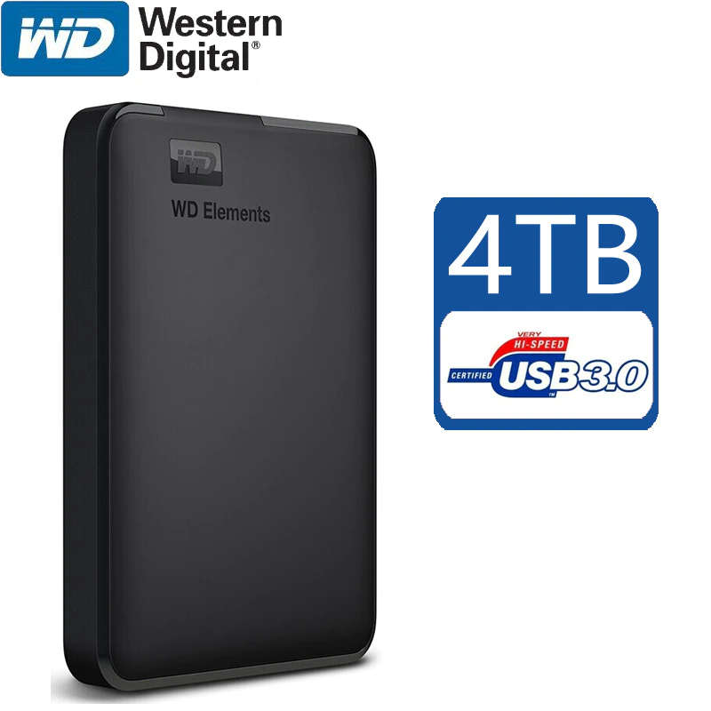 WD ELEMENTS 4TB Portable Hard Drive - 4000GB [ 4 TB ]