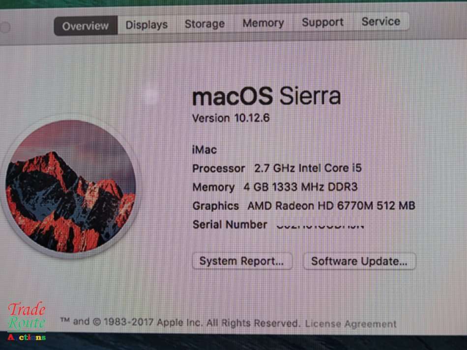 Apple iMAC | 21.5 INCH * ALL IN ONE DESKTOP COMPUTER * AMD Radeon HD