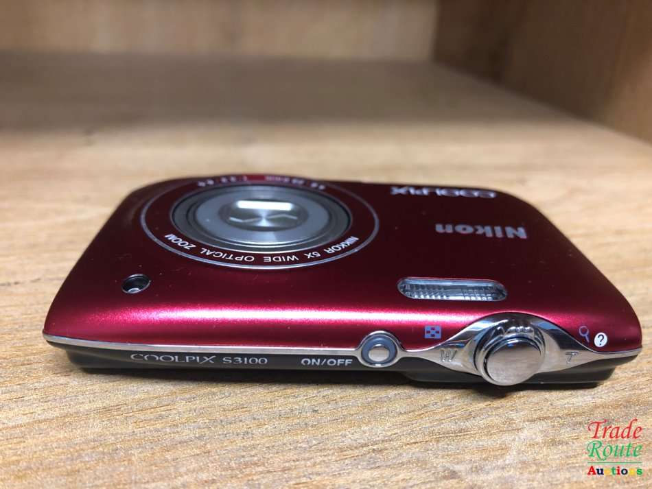 Nikon COOLPIX S3100 14 MP Digital Camera with 5x NIKKOR Wide-Angle Optical Zoom Lens - RED